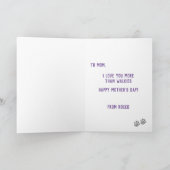 フ最高のレンチー犬の母の日 カード (内部)