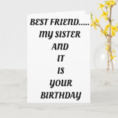 *フ最高のレンド&シスター*誕生日のパーティー カード (黄色い花)