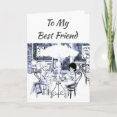 **フ最高のレンド**「祝誕生日」をご覧ください カード (正面)