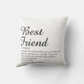 フ最高のレンドBFF定義白黒スクリプト クッション (裏面)