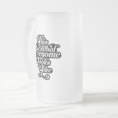 フ素晴らしロストガラスビールマグ フロストグラスビールジョッキ (正面左)