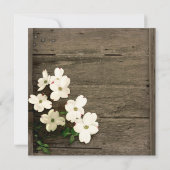 フ素朴ェンス&ドッグウッド開花結婚式招待状 招待状 (裏面)