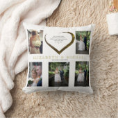 フ結婚ォトコラージュシンプルハート引用文 クッション (ブランケット)