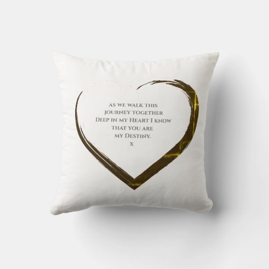 フ結婚ォトコラージュシンプルハート引用文 クッション (裏面)