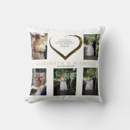 フ結婚ォトコラージュシンプルハート引用文 クッション