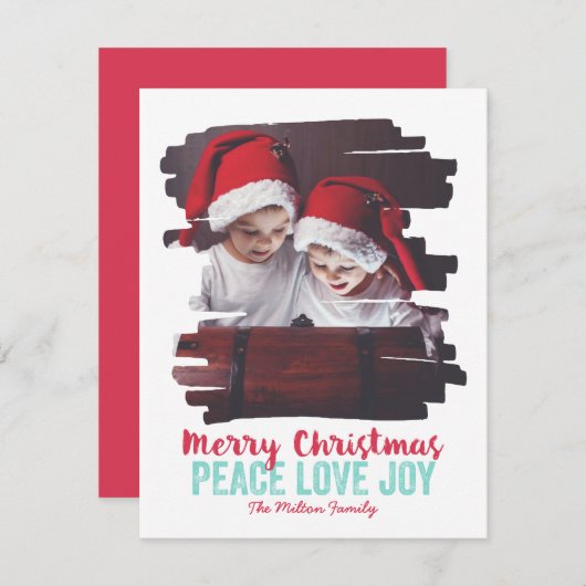 フ絵を描ォトフレームピースピースラブジョイ シーズンカード (正面/裏面)