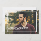 フ縁どォト卒業パーティー招待状 招待状 (正面)