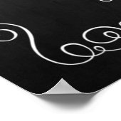 フ華美ライン・チョーク結婚ボード歓迎 ポスター (角)