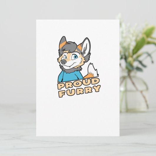 フ誇りを持ったァーリーカおもしろいワイトフリーファンダム毛皮の贈り物 シーズンカード (スタンド正面)