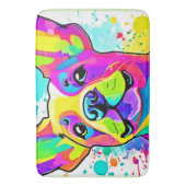 フ鮮やかレンチブルドッグパピーアート バスマット (正面縦)