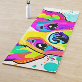 フ鮮やかレンチブルドッグパピーアート ヨガマット