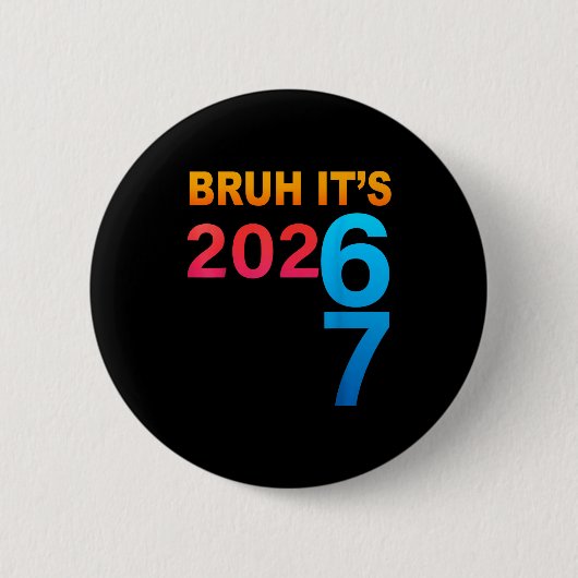 ブルーズ202 67 ミーム 六 七 67 新年 202 67 缶バッジ (正面)