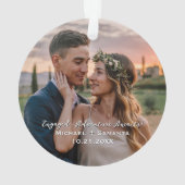 フ Travel Engagement Photo 彼女はイエスと言った！と飛行機 オーナメント (裏面)