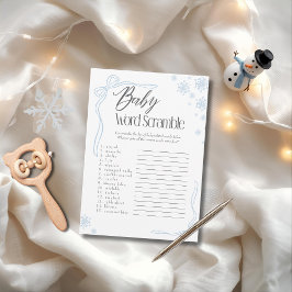 フrostyブルーボウベイビーワードスクランブルゲーム 招待状