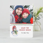 フrosty フォト ホリデー カード (スタンド正面)