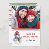 フrosty フォト ホリデー カード (正面/裏面)