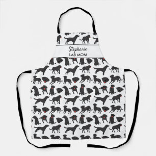 ブおもしろいラックラボドッグラバードッグママパパカスタム エプロン