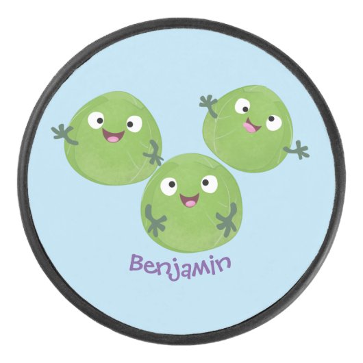 ブおもしろいリュッセル野菜の漫画 アイスホッケーパック (正面)