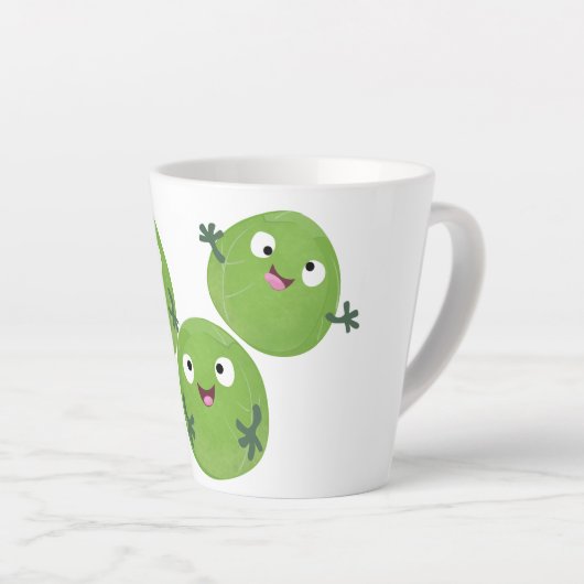 ブおもしろいリュッセル野菜の漫画 カフェラテマグ (右アングル)