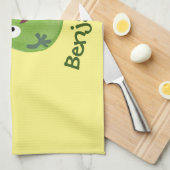 ブおもしろいリュッセル野菜の漫画 キッチンタオル (四つ折り)