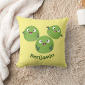 ブおもしろいリュッセル野菜の漫画 クッション (ブランケット)