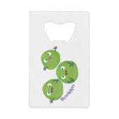 ブおもしろいリュッセル野菜の漫画 クレジットカード栓抜き (正面)