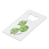 ブおもしろいリュッセル野菜の漫画 クレジットカード栓抜き (正面アングル)