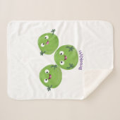 ブおもしろいリュッセル野菜の漫画 シェルパブランケット (正面(横))