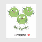 ブおもしろいリュッセル野菜の漫画 シール (シート)