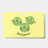 ブおもしろいリュッセル野菜の漫画 バッジ (裏面)