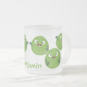 ブおもしろいリュッセル野菜の漫画 フロストグラスマグカップ (正面右)