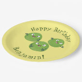 ブおもしろいリュッセル野菜の漫画 ペーパープレート (アングル)