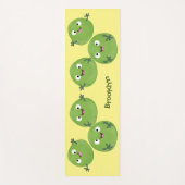 ブおもしろいリュッセル野菜の漫画 ヨガマット (正面)