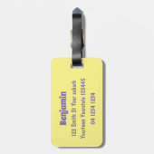 ブおもしろいリュッセル野菜の漫画 ラゲッジタグ (裏面縦)