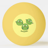 ブおもしろいリュッセル野菜の漫画 卓球ボール (裏面)