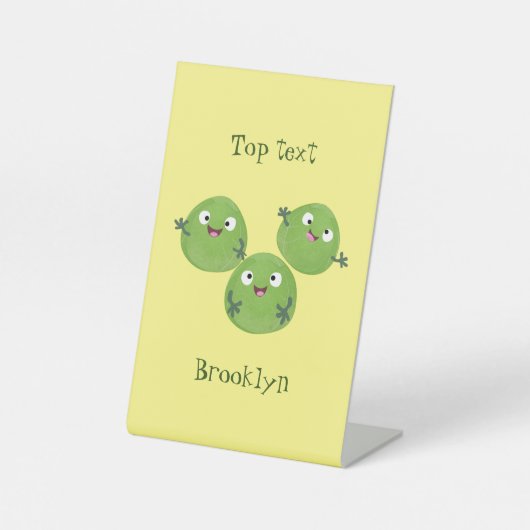 ブおもしろいリュッセル野菜の漫画 台座サイン (正面)