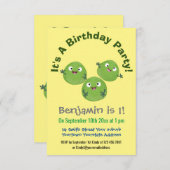 ブおもしろいリュッセル野菜の漫画 招待状 (正面/裏面)