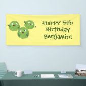 ブおもしろいリュッセル野菜の漫画 横断幕 (トレードショー)