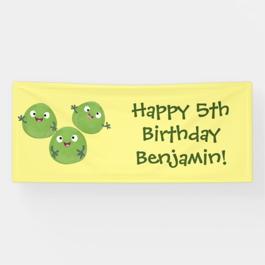 ブおもしろいリュッセル野菜の漫画 横断幕 (横)