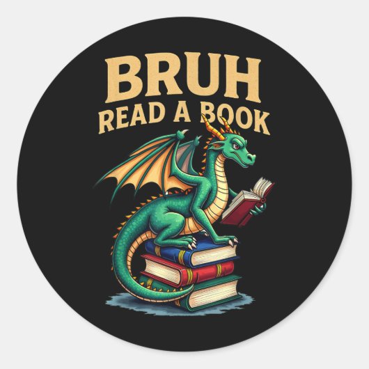 ブおもしろいルア読ック・ドラゴンの本読先生 ラウンドシール (正面)