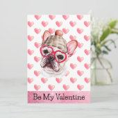 ブおもしろいルフランスのドッグのバレンタインデー シーズンカード (スタンド正面)