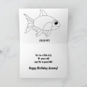 ブおもしろいルー甥の第1誕生日カード カード (内部)