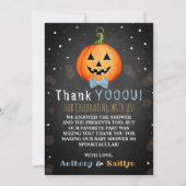 ブイだ!リトルカボチャハロウィーンベビーシャワー サンキューカード (正面)