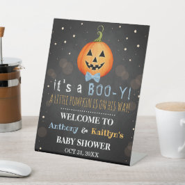 ブイだ!リトルカボチャハロウィーンベビーシャワー 台座サイン
