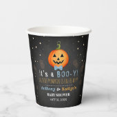 ブイだ!リトルカボチャハロウィーンベビーシャワー 紙コップ (裏面)