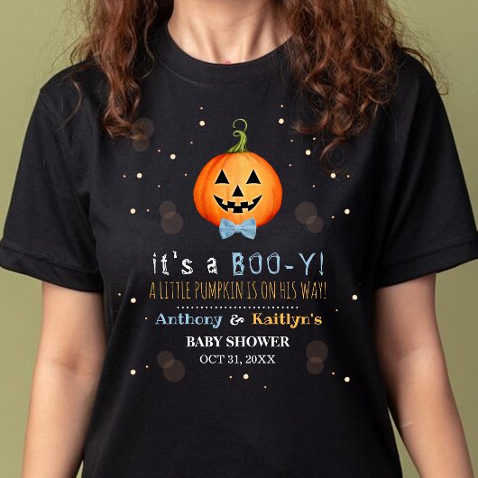 ブイだ！リトルカボチャハロウィーンベビーシャワー Tシャツ