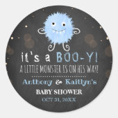 ブイだ!リトルモンスターハロウィーンベビーシャワー ラウンドシール (正面)