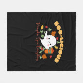 ブイっぽいカボチャのスパイスすべて不可欠 フリースブランケット (正面(横))