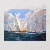 ブイの周りを走り回る ポストカード (正面)