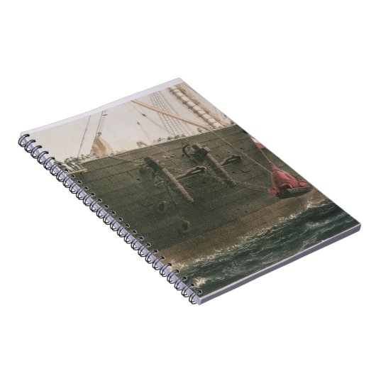 ブイを、威厳があるな第8進水させます1865年の印が付いていること ノートブック (右側)